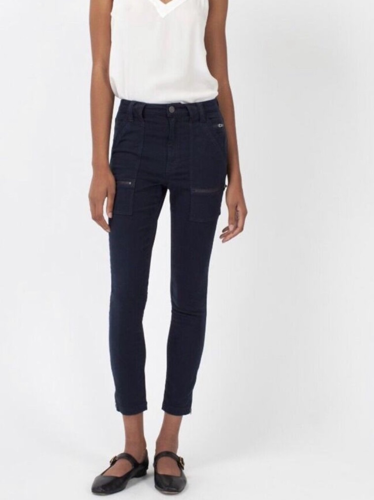 Joie Navy Park Skinny Cropped Pants Size 27